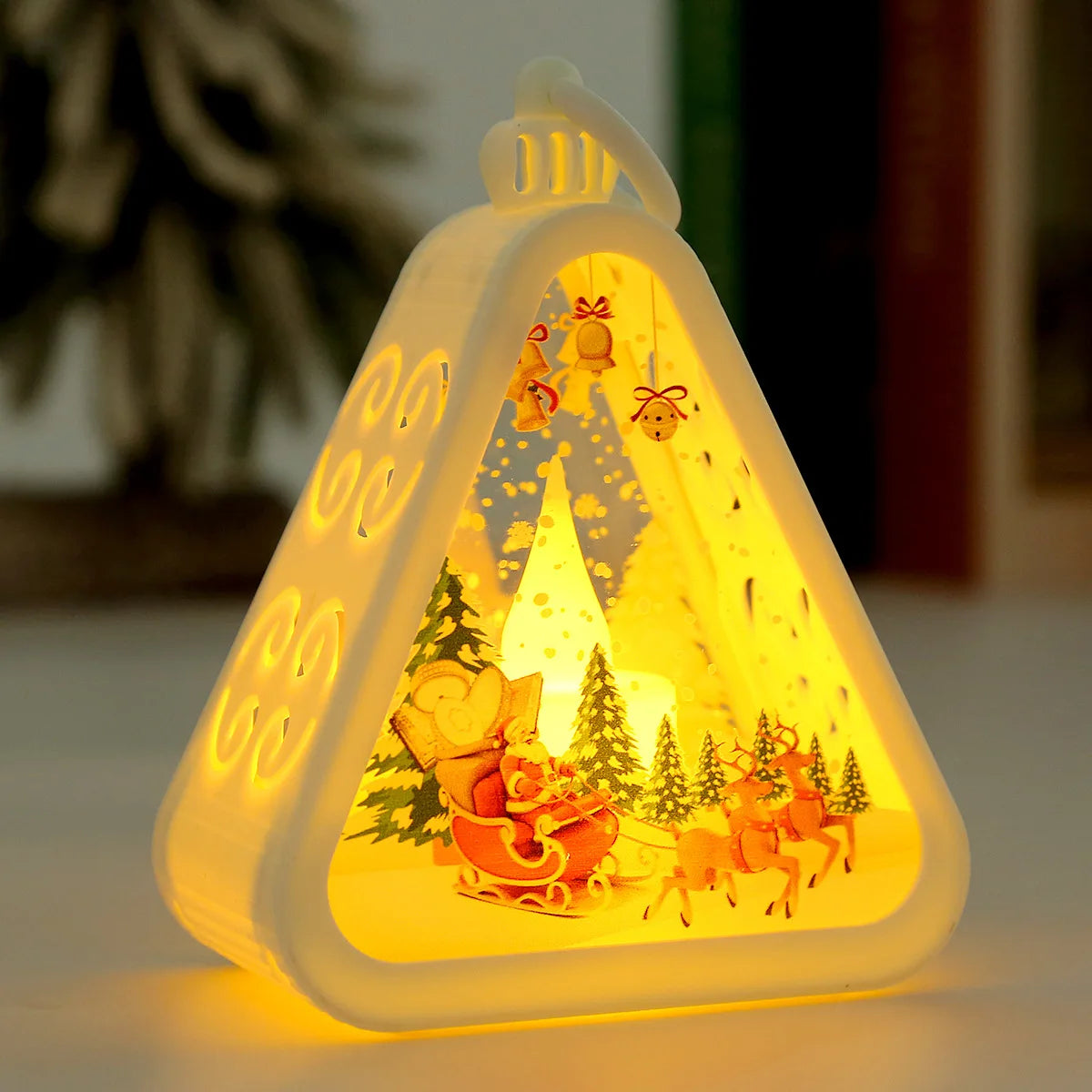 Christmas Night Light Ornaments – Glowing Tabletop & Window Decorations