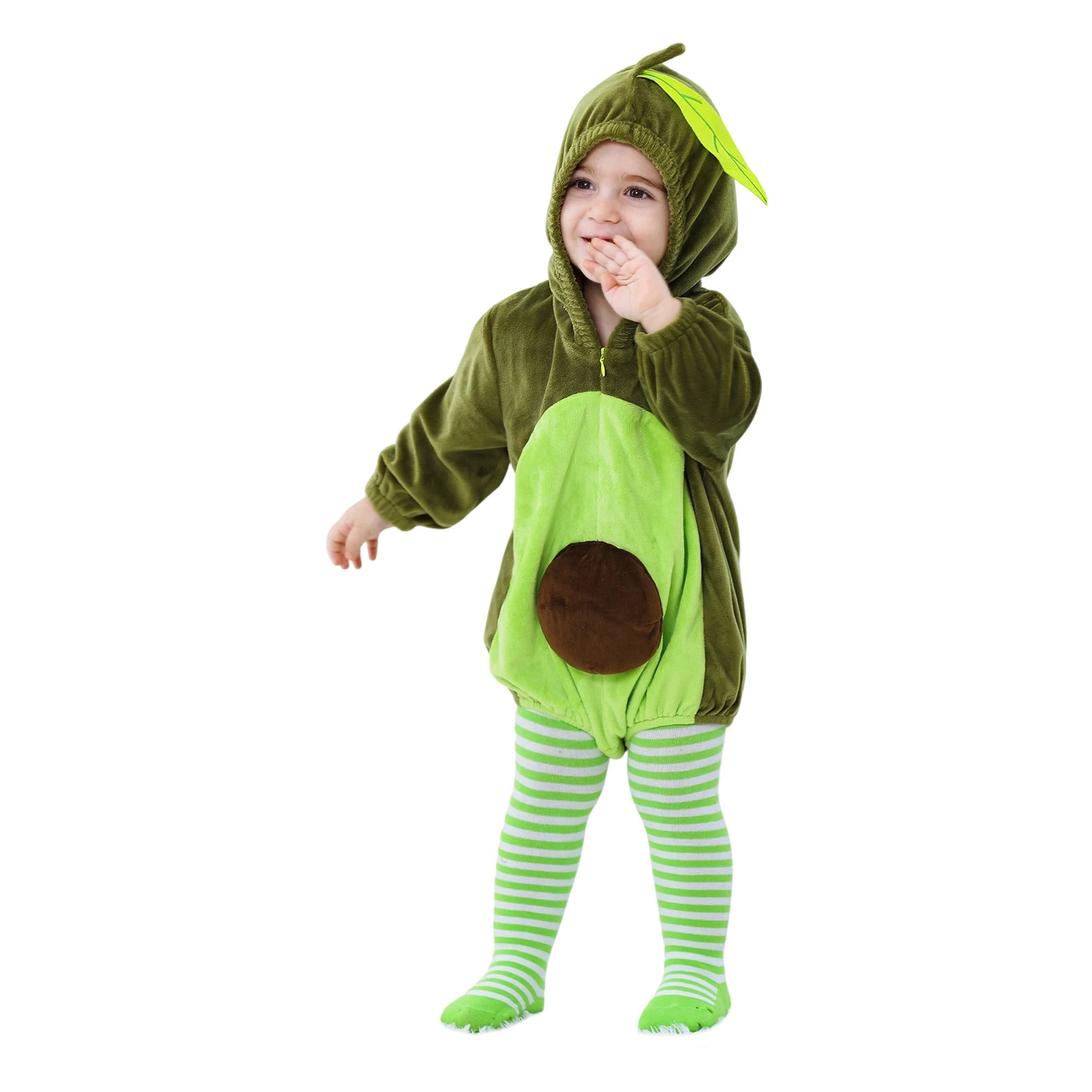 Pumpkin Fleece Hooded Baby Romper