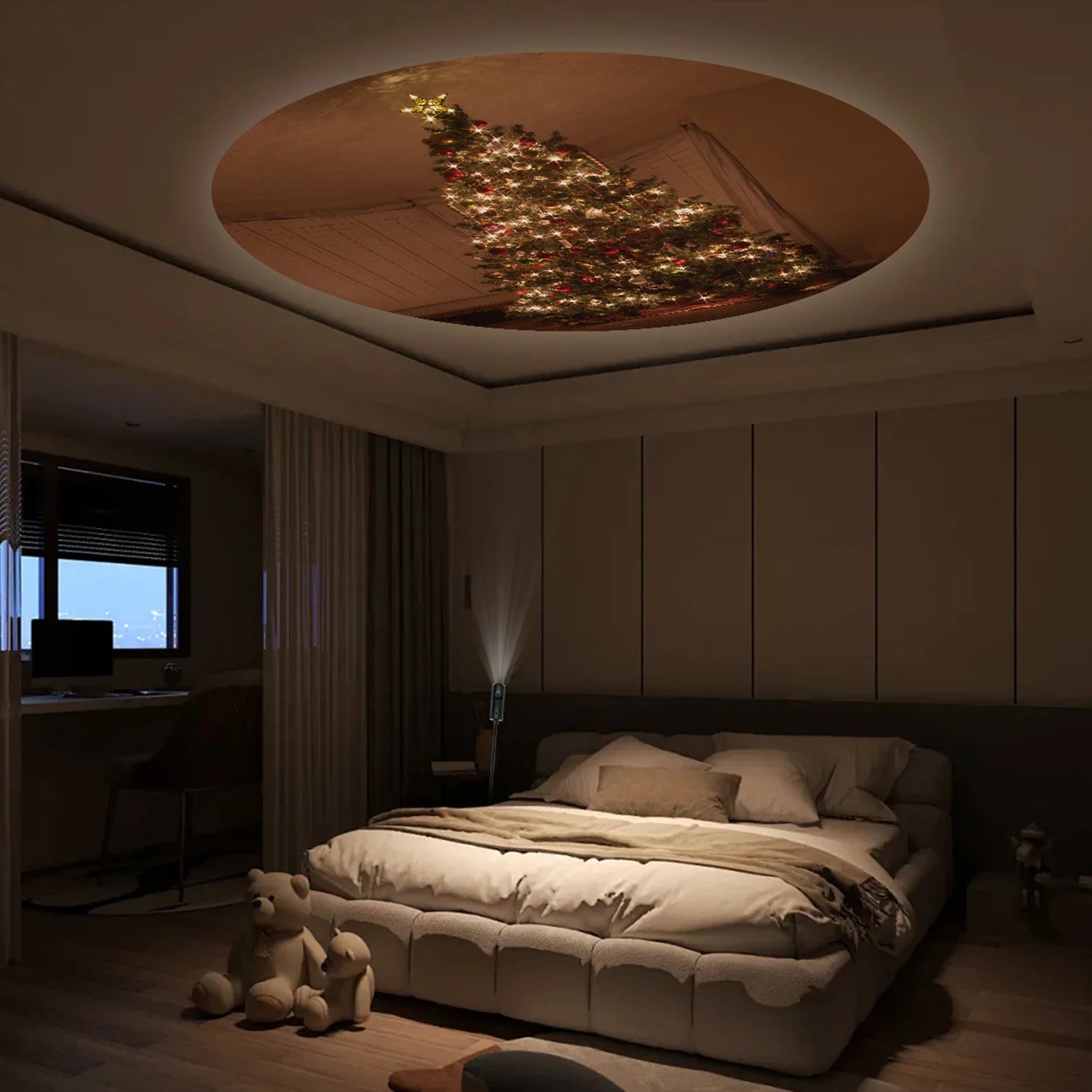 Christmas Tree Projection Light – Festive LED Decor