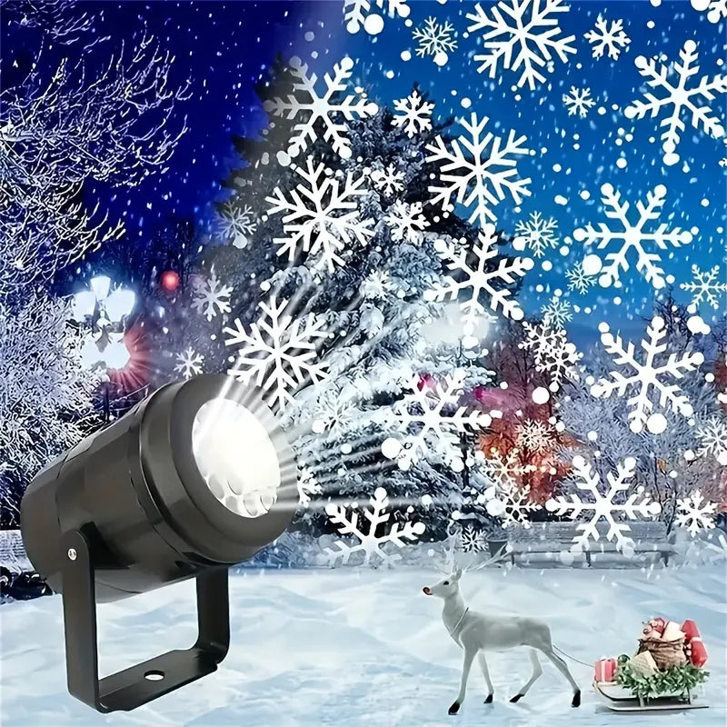 USB Snowflake Projector Light – Rotating LED Christmas & Party Decor