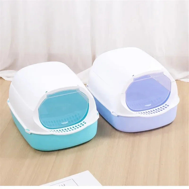 Semi-Enclosed Splashproof Kitty Litter Box