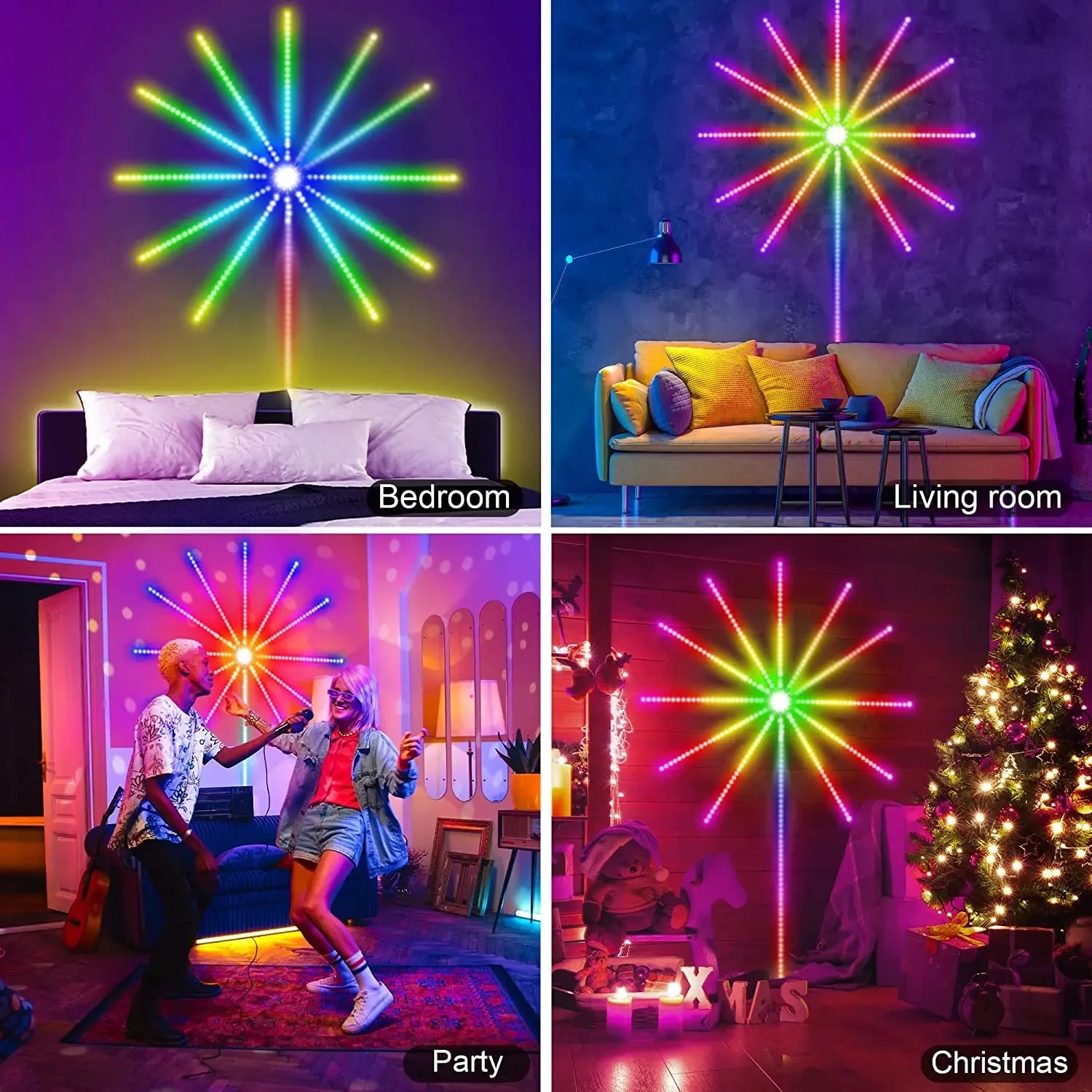Smart LED Firework Light Strip – Bluetooth & Remote Controlled Fairy Lights