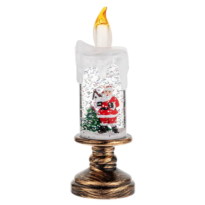 Christmas Crystal Ball Candle Lights – Angel & Snowflake Decoration