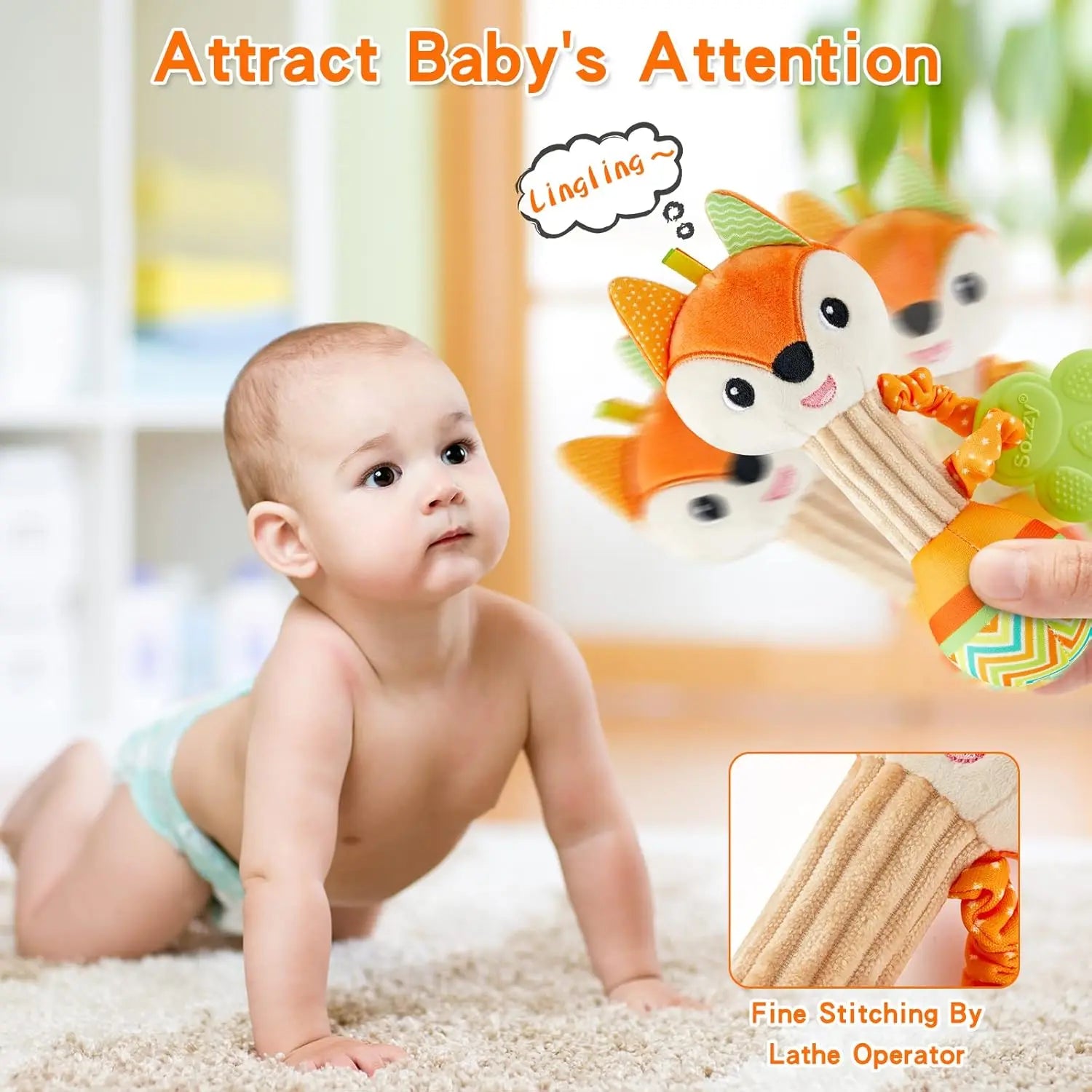 Baby Rattles & Soft Sensory Plush Toys