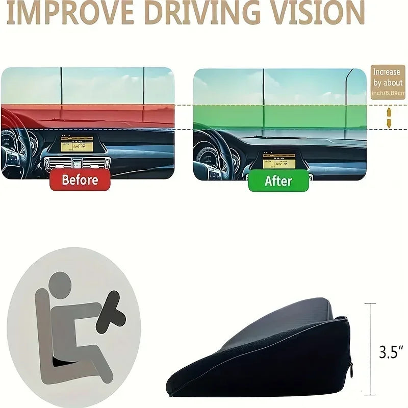 2-in-1 Memory Foam Car Seat Cushion