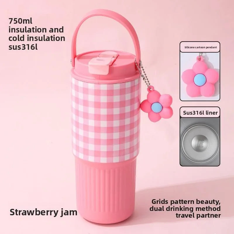 Cute 750ml Stainless Steel Tumbler
