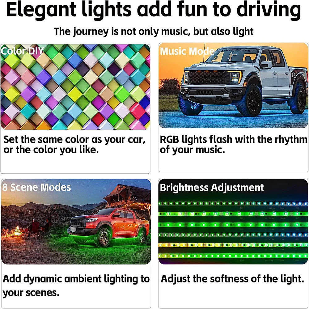 RGB LED Car Underglow Lights
