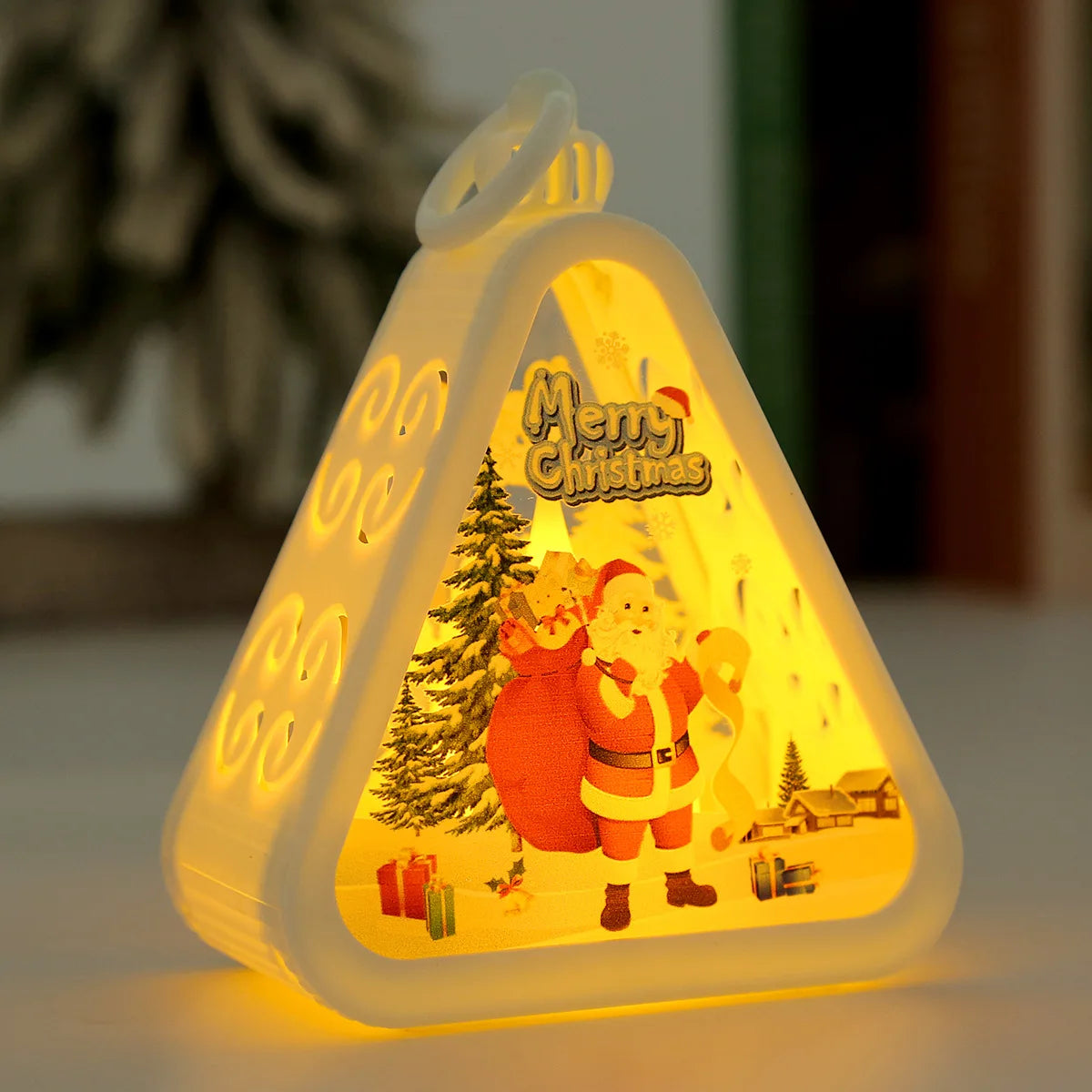 Christmas Night Light Ornaments – Glowing Tabletop & Window Decorations