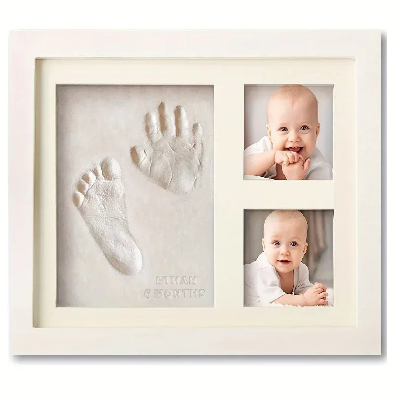 Baby Hand & Footprint Clay Photo Frame