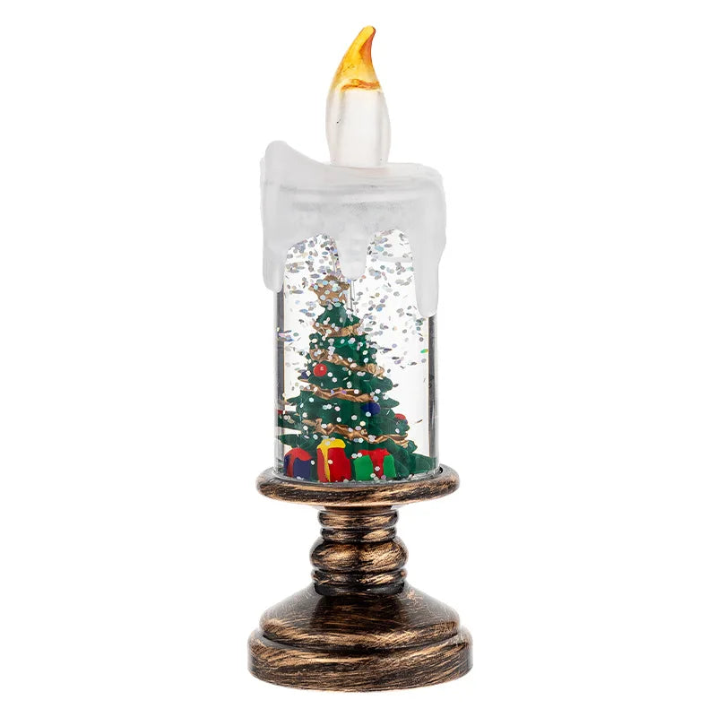 Christmas Crystal Ball Candle Lights – Angel & Snowflake Decoration