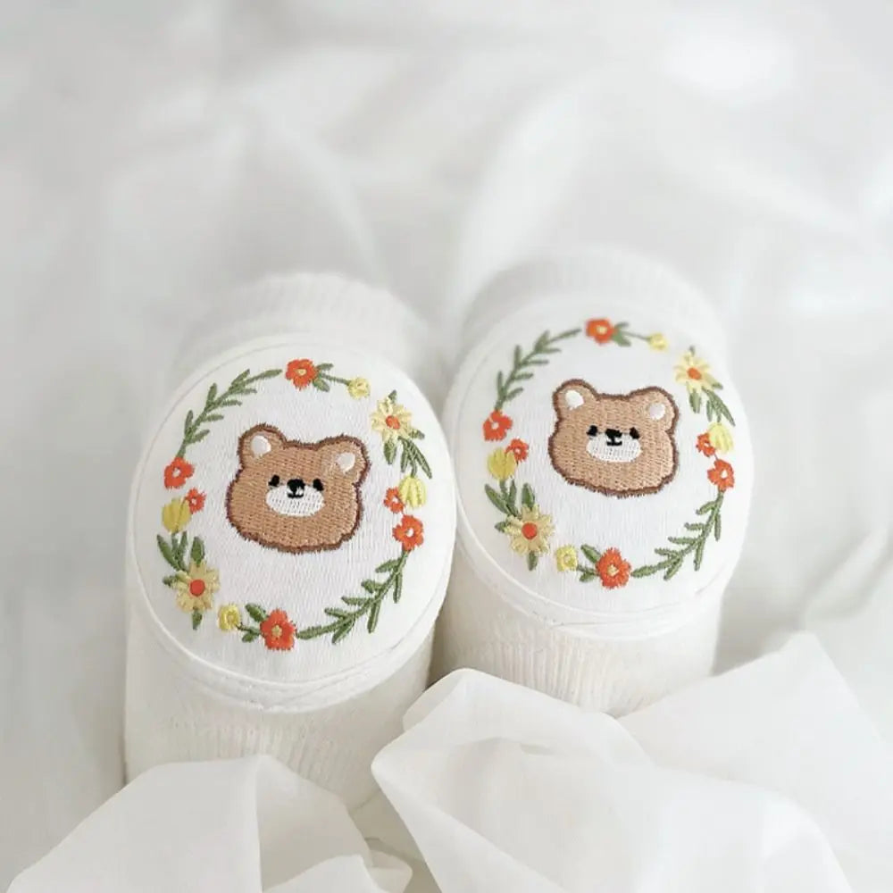 Cotton Baby Knee Pads with Cartoon Design