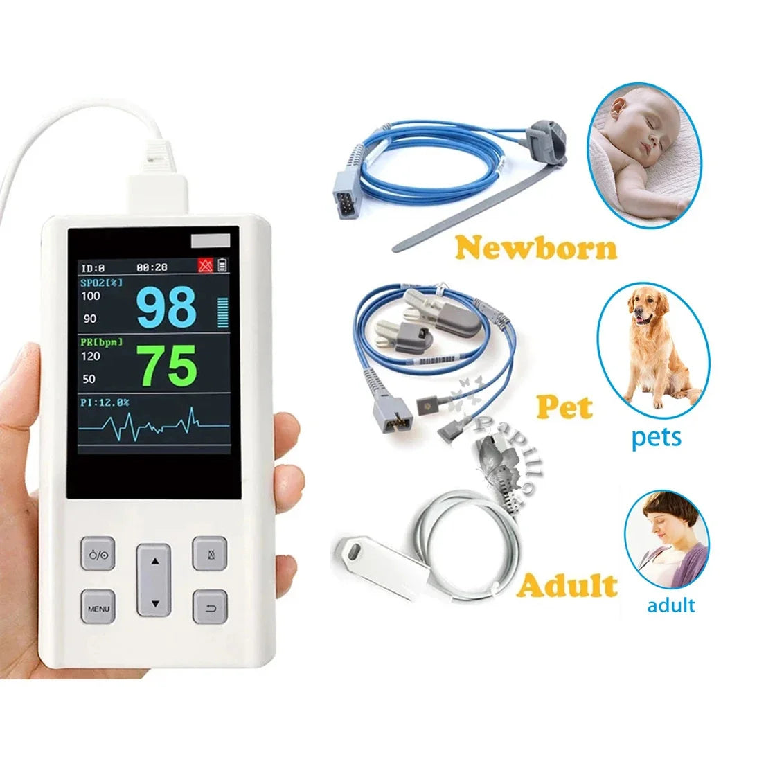 Veterinary Handheld Pulse Oximeter Monitor