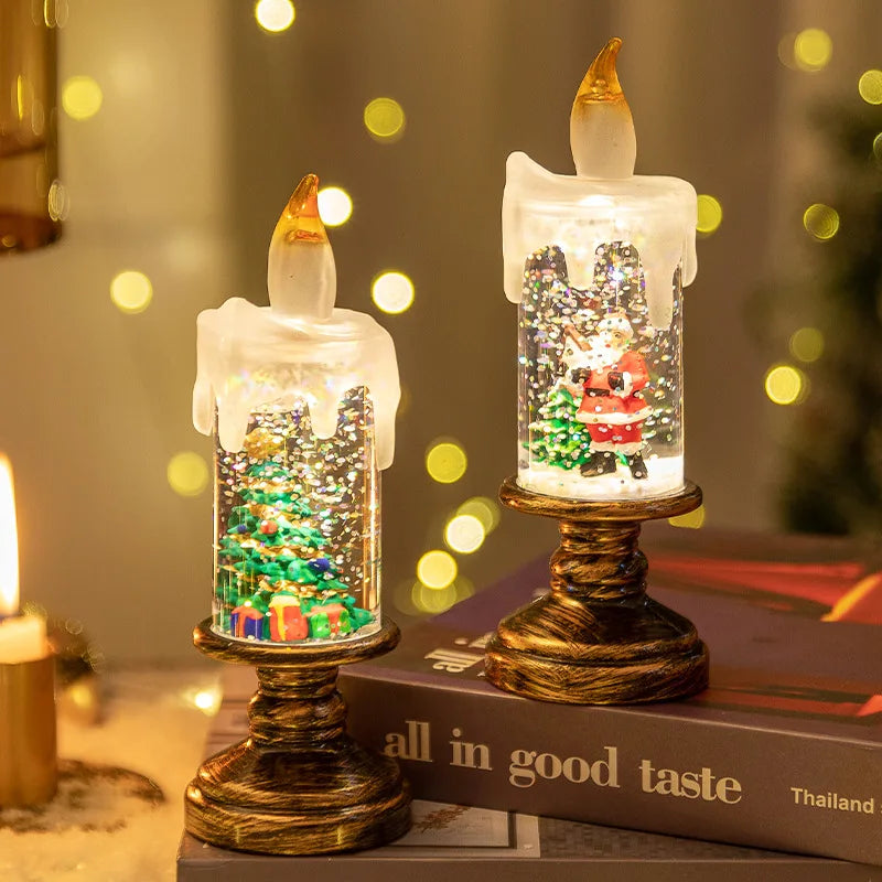 Christmas Crystal Ball Candle Lights – Angel & Snowflake Decoration