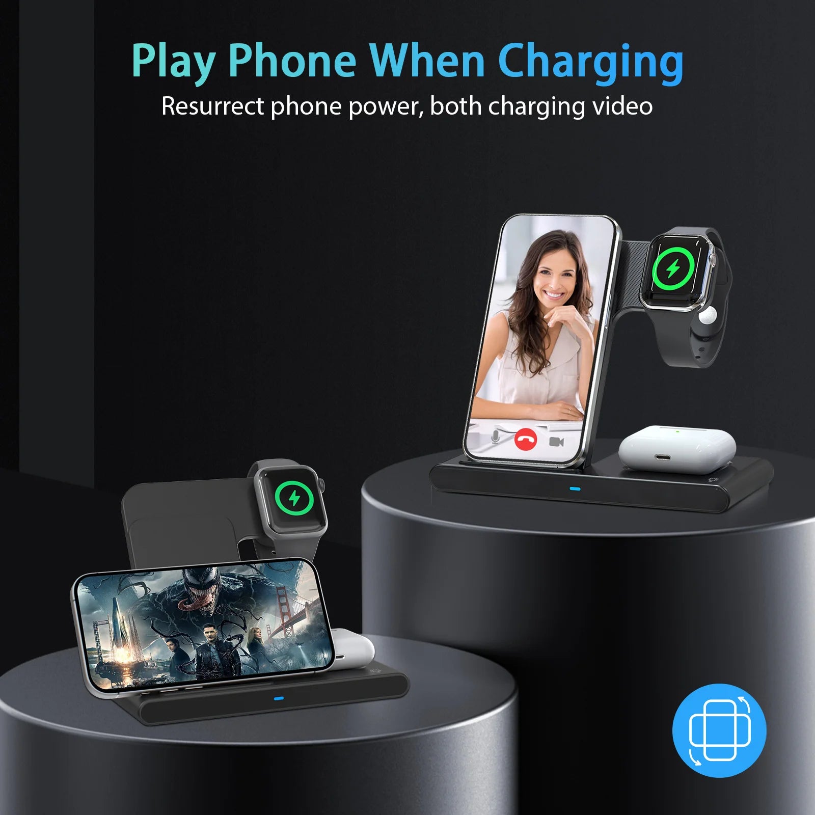 3-in-1 Magnetic Wireless Charger