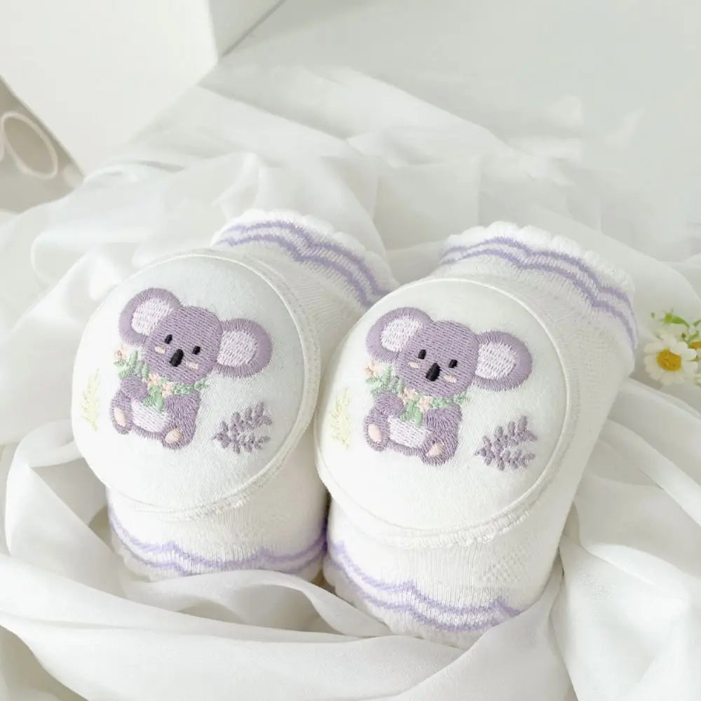 Cotton Baby Knee Pads with Cartoon Design