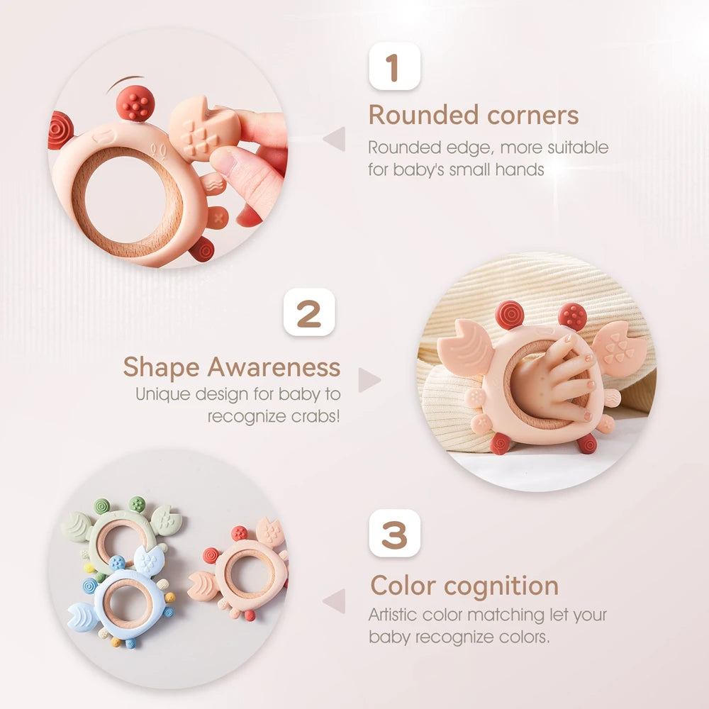 Silicone Baby Teether Toys for 0–6 Months