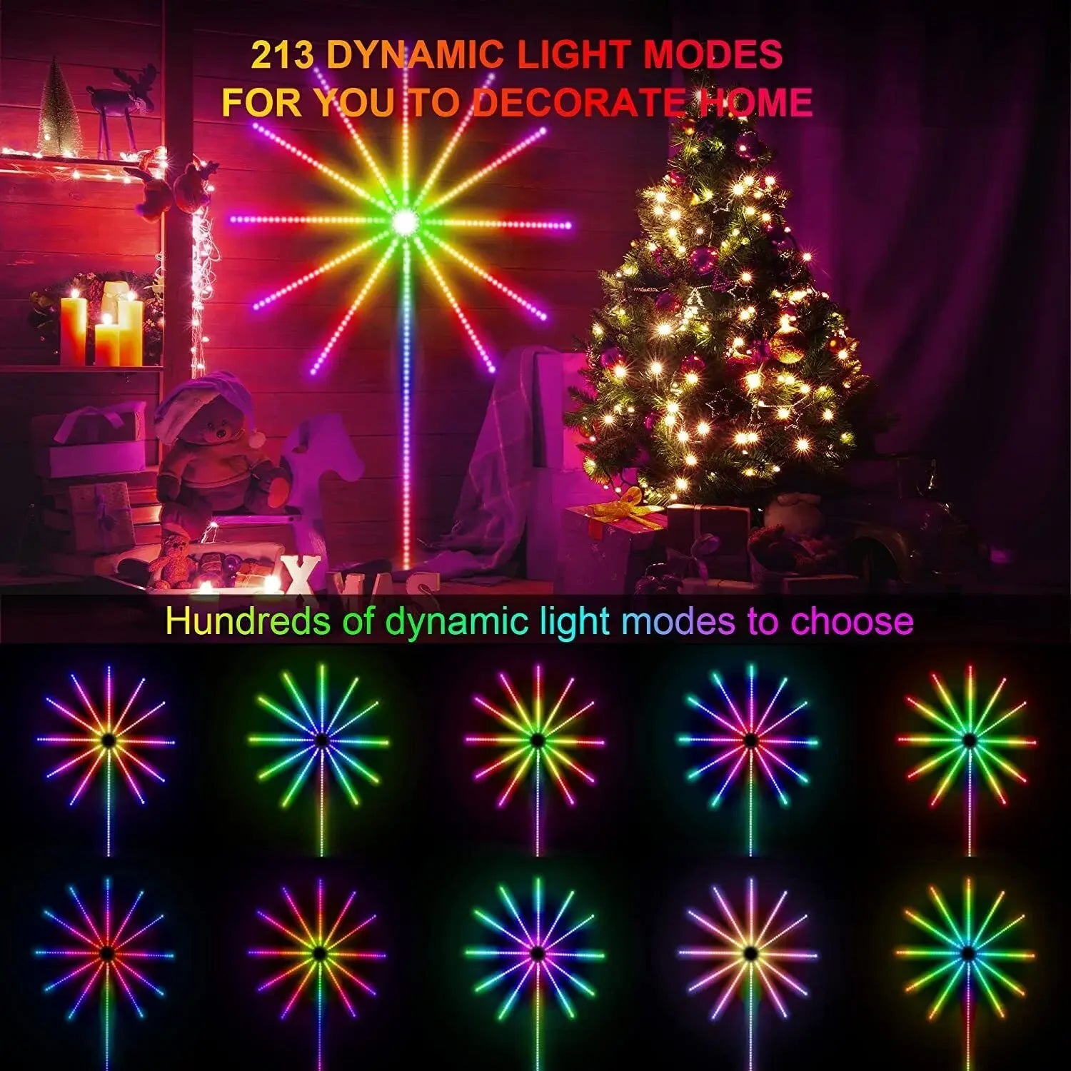 Smart LED Firework Light Strip – Bluetooth & Remote Controlled Fairy Lights