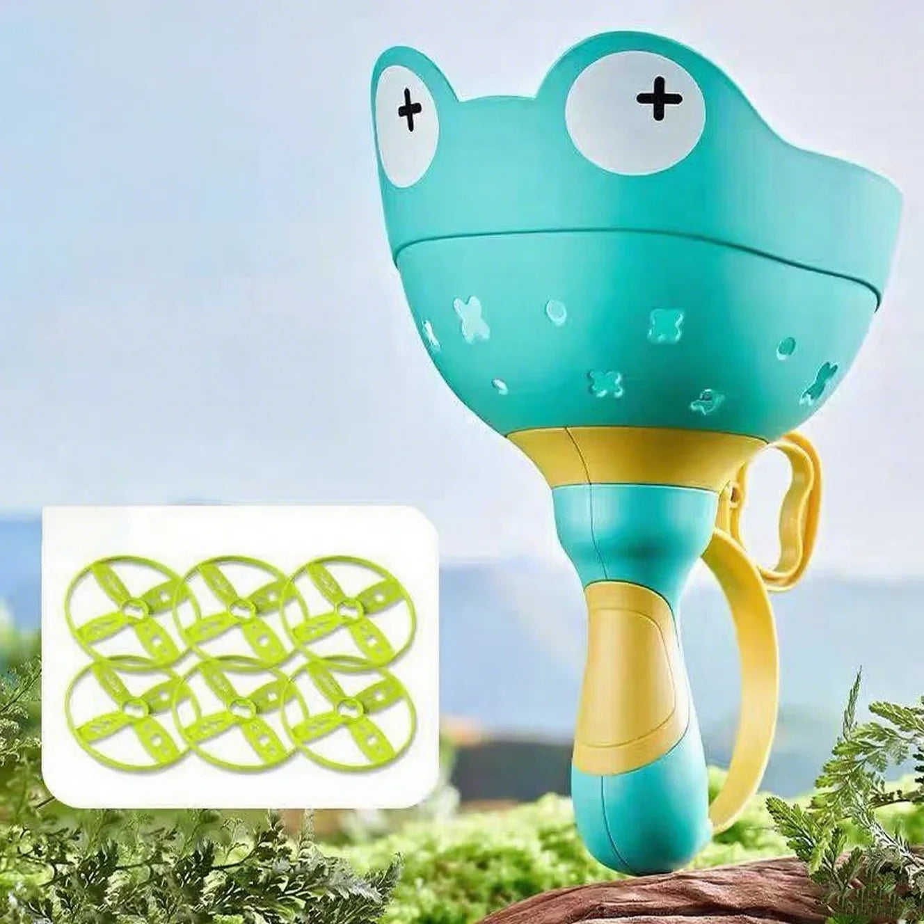 Flying Saucer Launcher Outdoor Toy for Kids