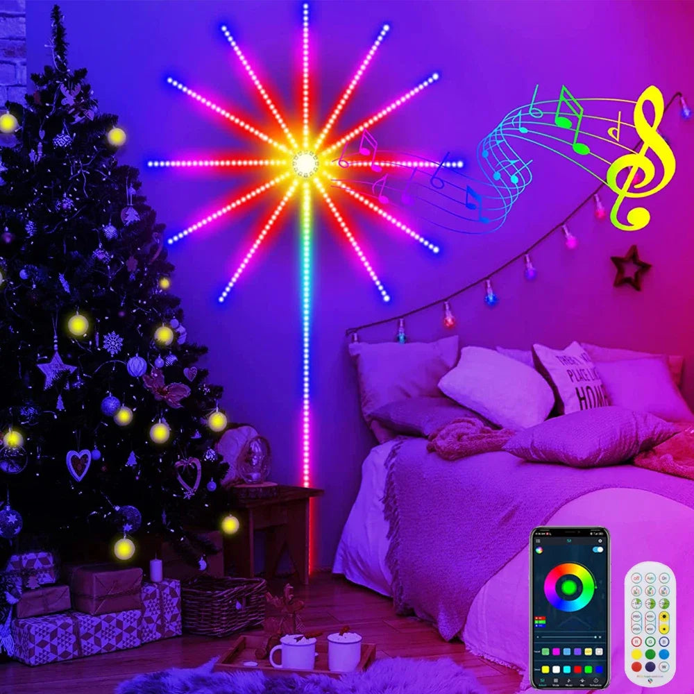 Smart LED Firework Light Strip – Bluetooth & Remote Controlled Fairy Lights
