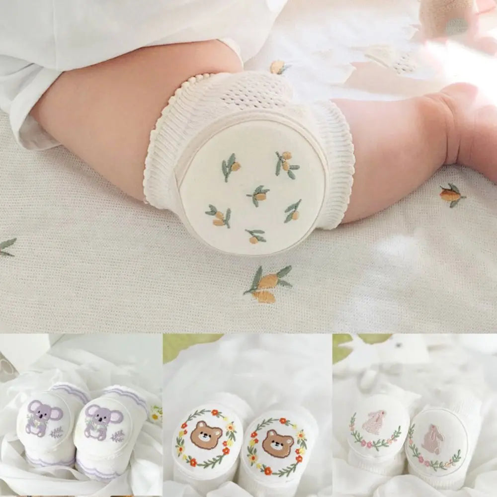 Cotton Baby Knee Pads with Cartoon Design