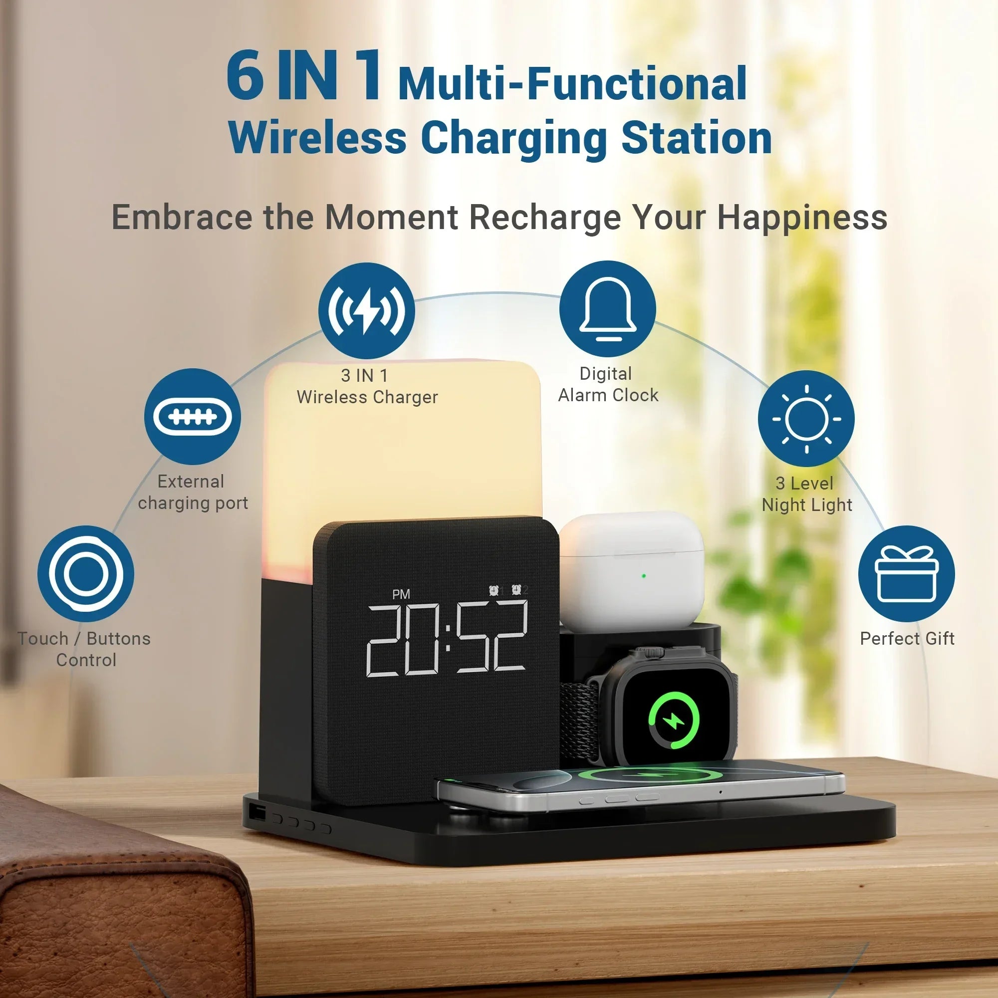 3-in-1 Fast Wireless Charger
