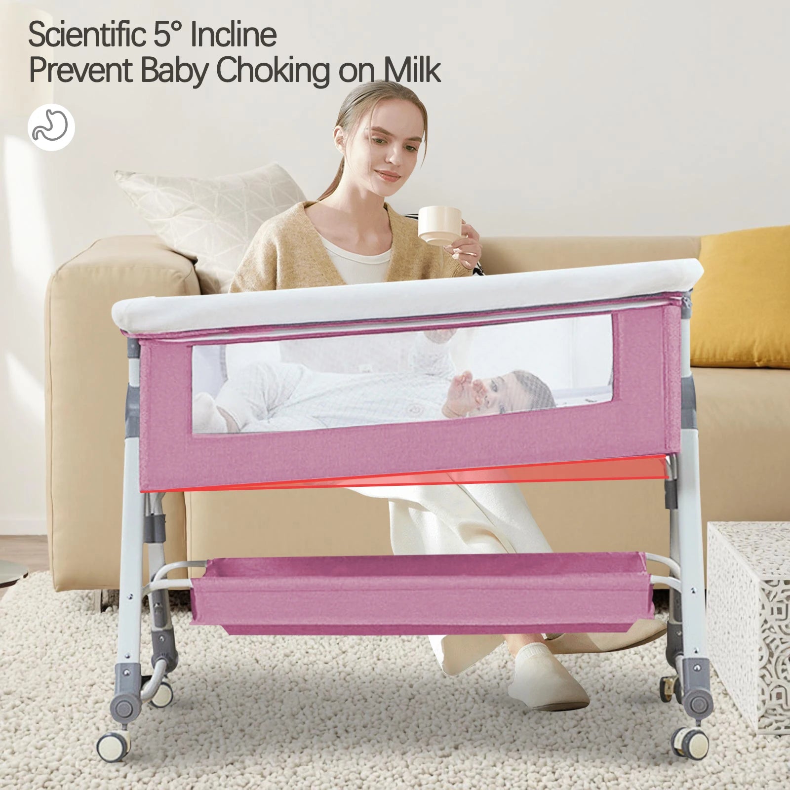 Portable Baby Crib with Mosquito Net