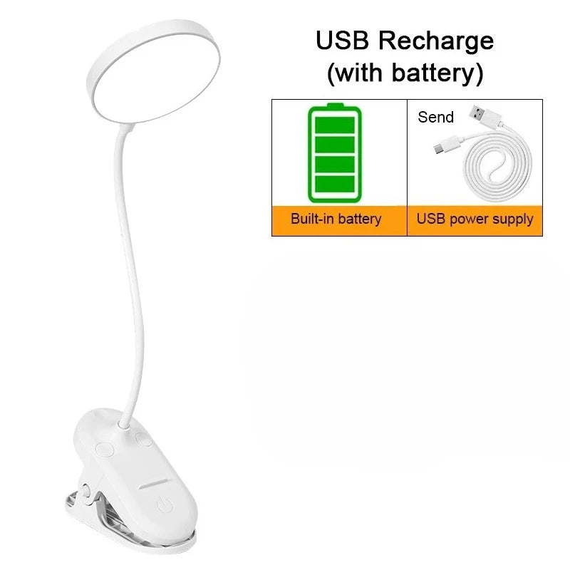 LED Clip-On Mini USB Rechargeable Book Lamp