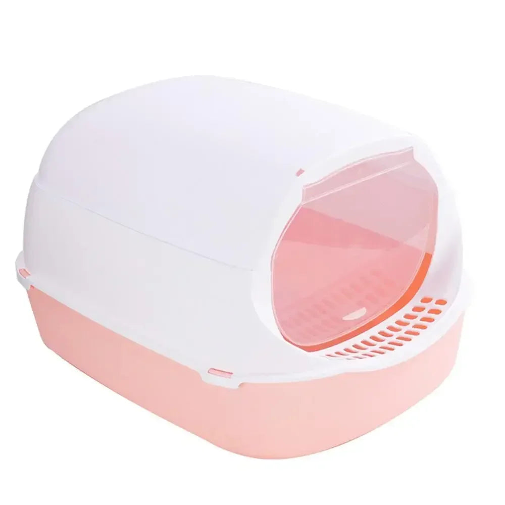 Semi-Enclosed Splashproof Kitty Litter Box