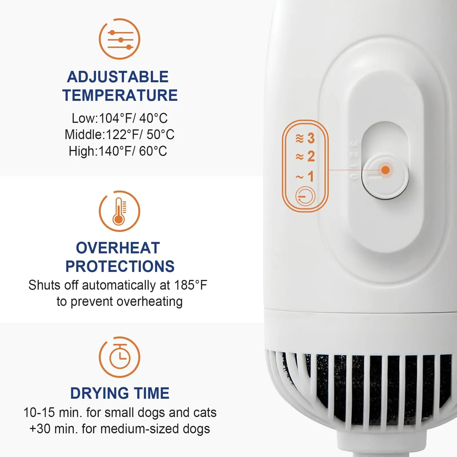 3-in-1 Pet Hair Dryer Brush