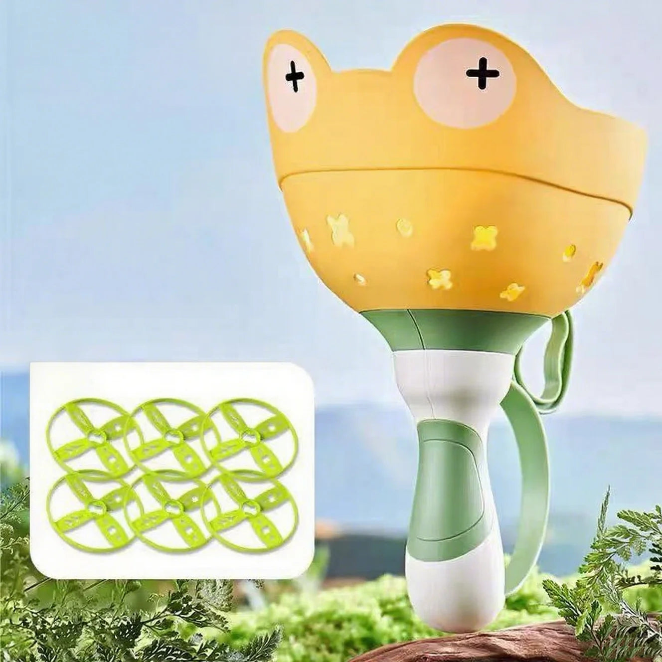 Flying Saucer Launcher Outdoor Toy for Kids