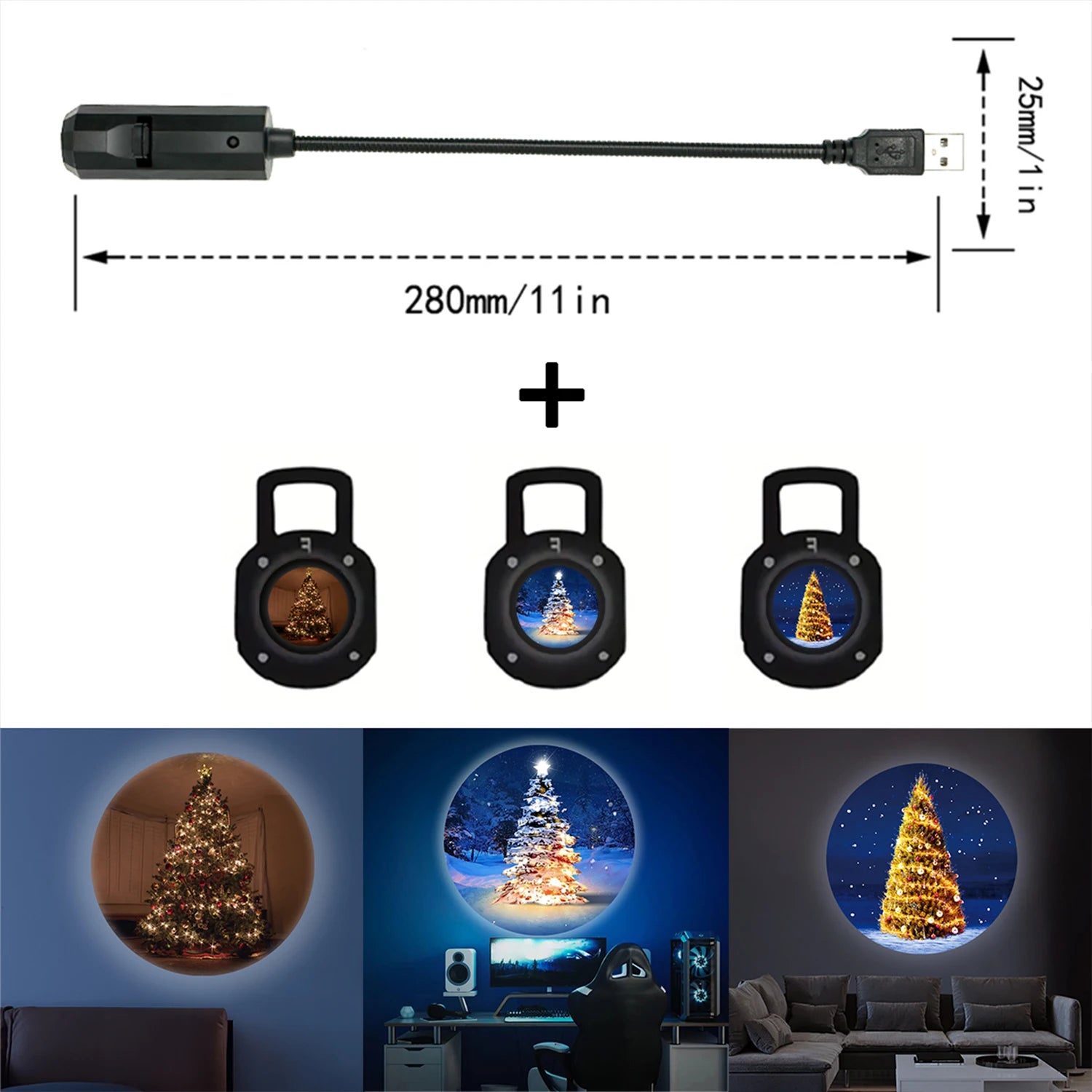 Christmas Tree Projection Light – Festive LED Decor