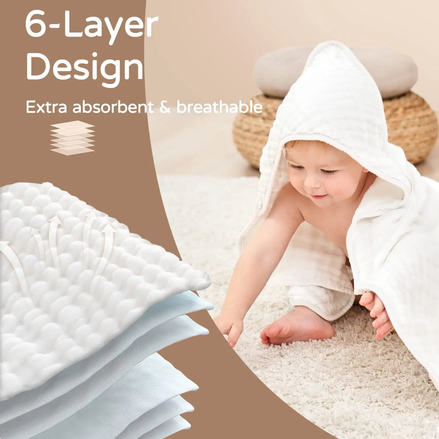 2-Piece Hooded Baby Towels