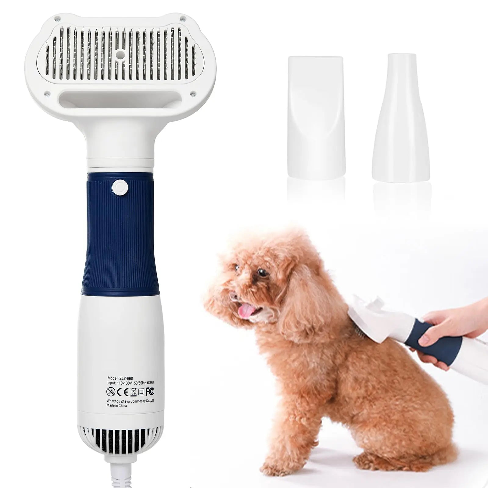 3-in-1 Pet Hair Dryer Brush