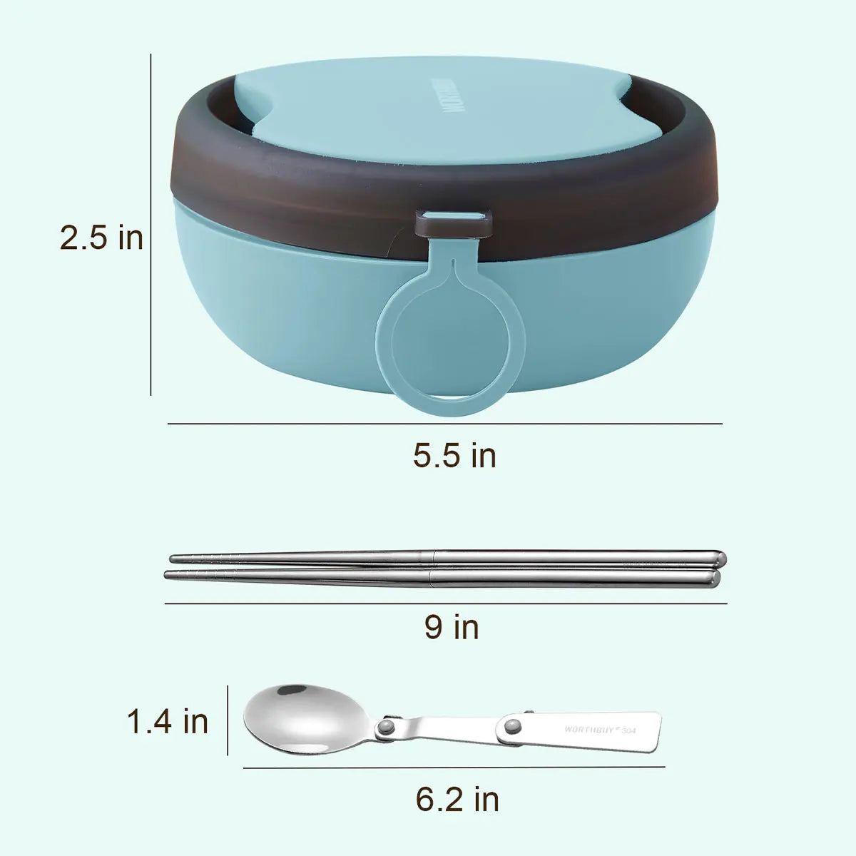 304 Stainless Steel Kids Lunch Box