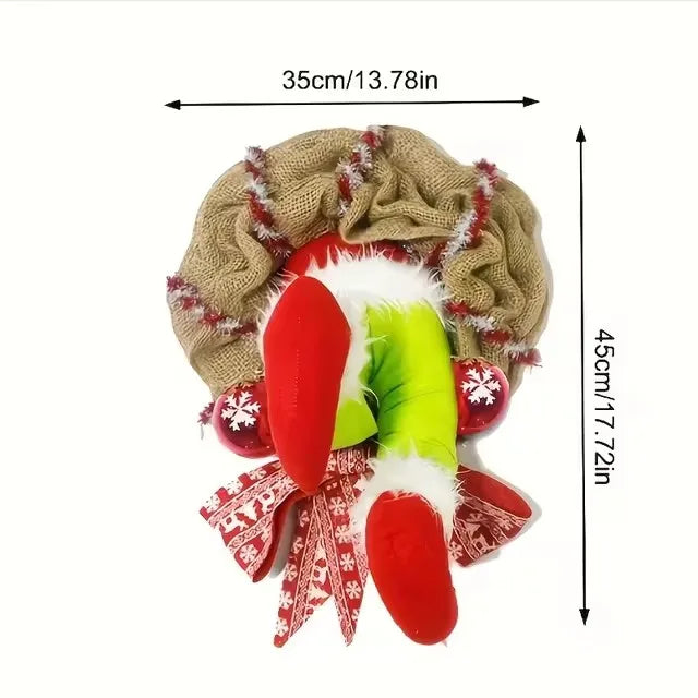 Christmas Thief Wreath – Funny Elf Leg Holiday Decoration