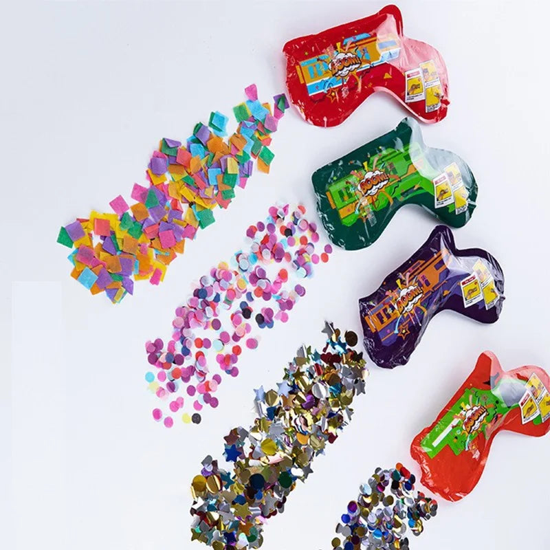 Handheld Confetti Gun – 6/12pcs Inflatable Firework Cannon for Weddings & Parties