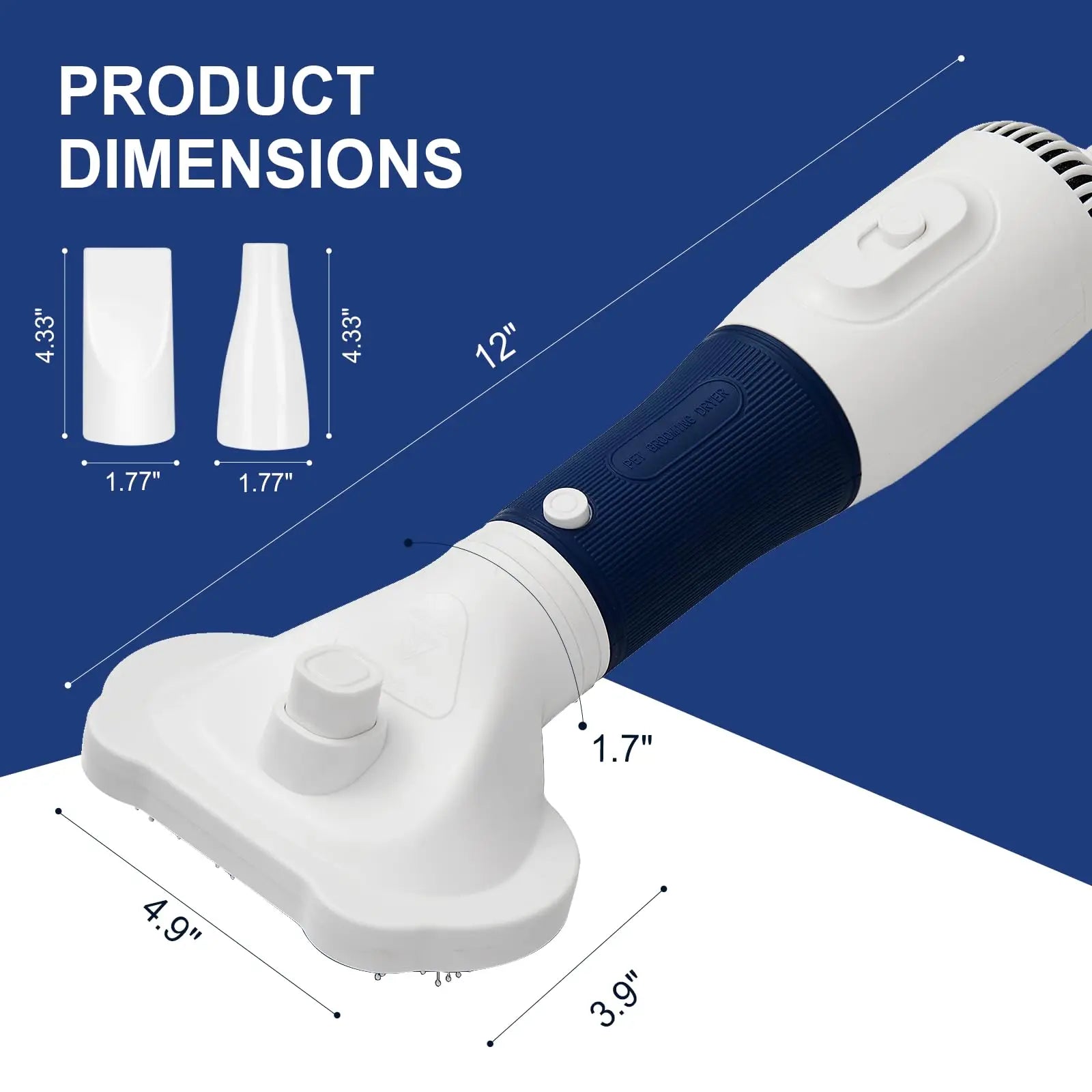 3-in-1 Pet Hair Dryer Brush