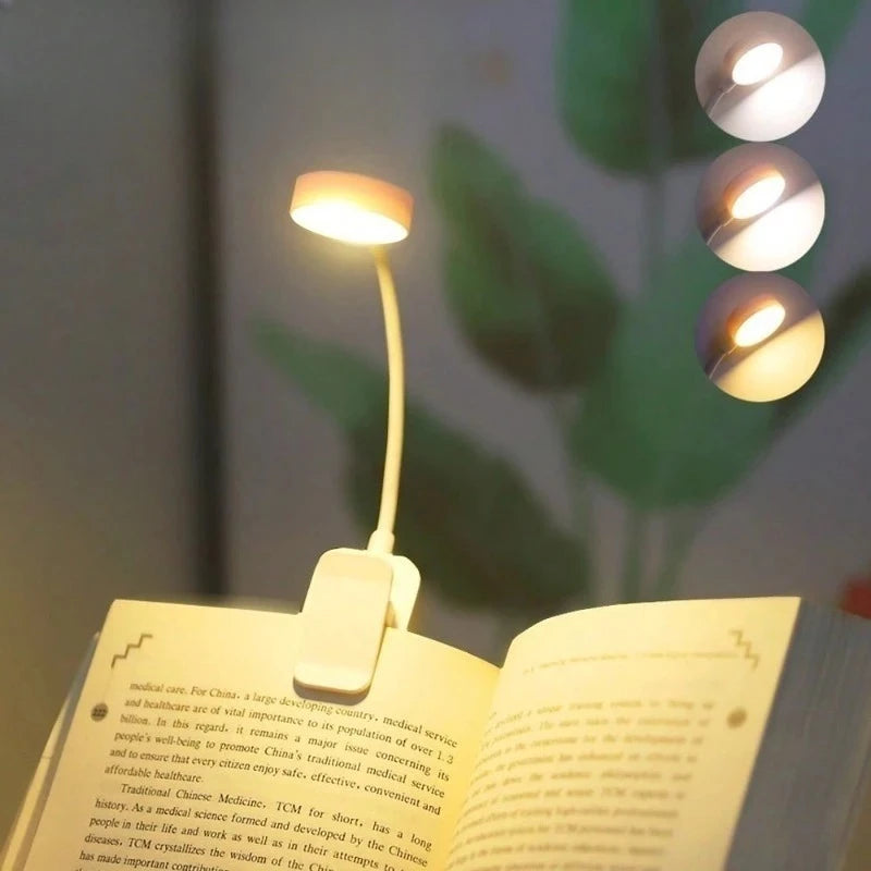 LED Clip-On Mini USB Rechargeable Book Lamp