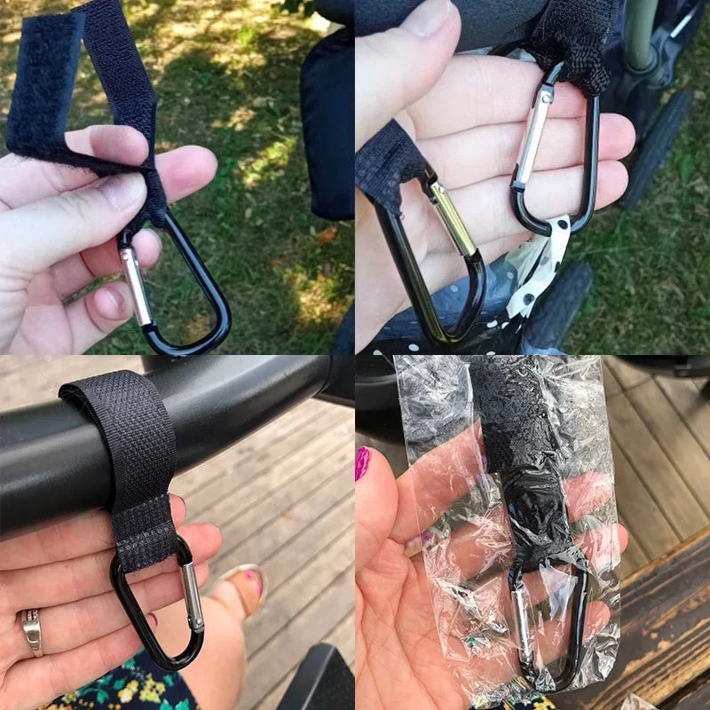 2-Piece Aluminium Baby Stroller Hooks