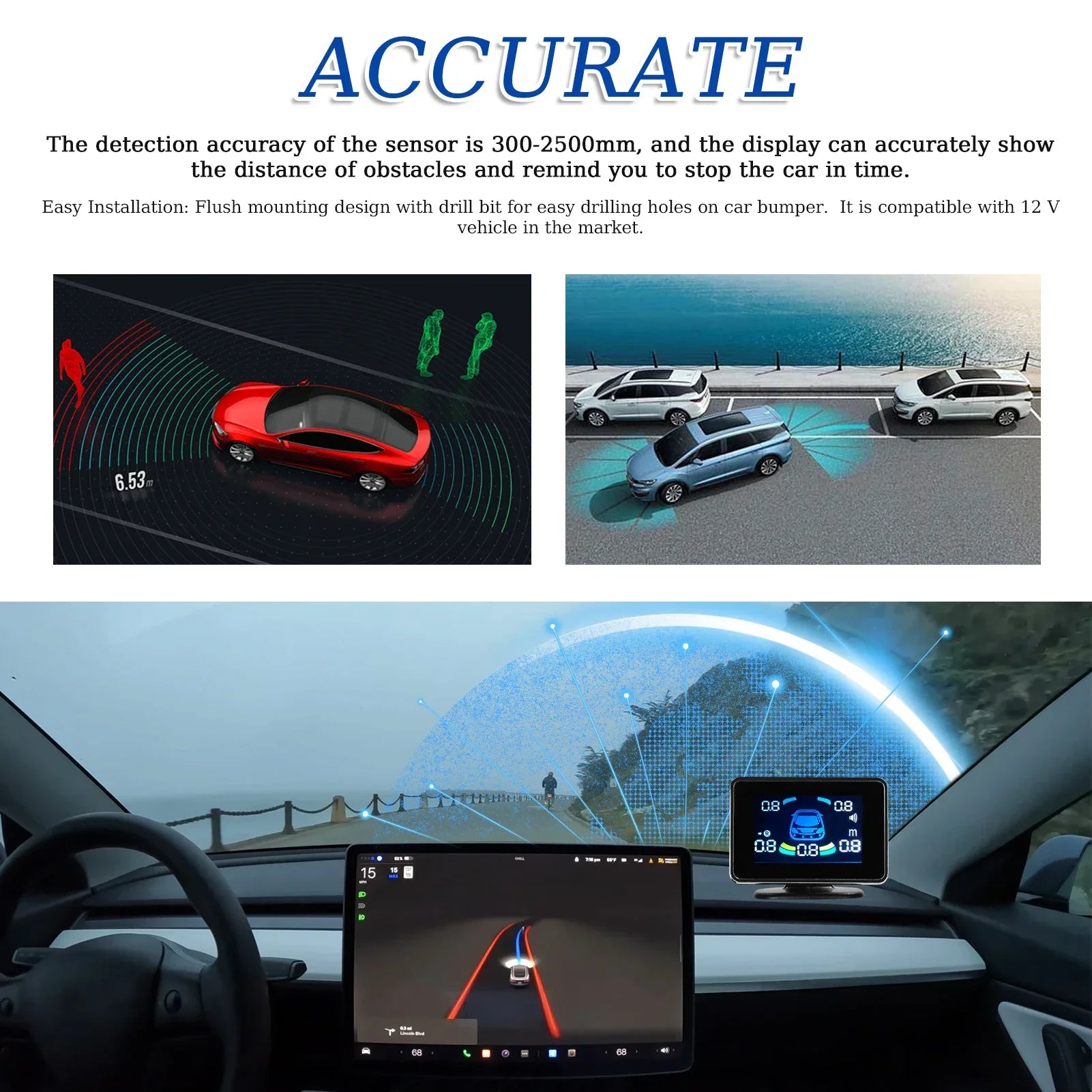 Car Parking Sensor Reversing Radar System