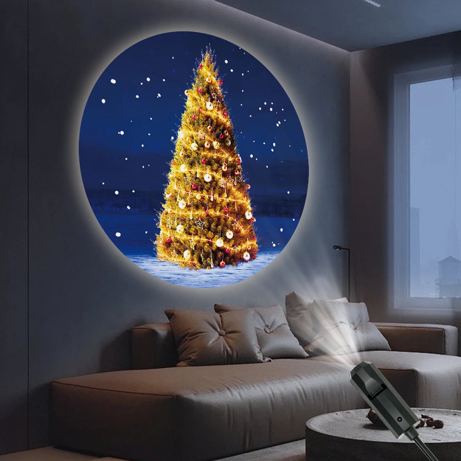 Christmas Tree Projection Light – Festive LED Decor