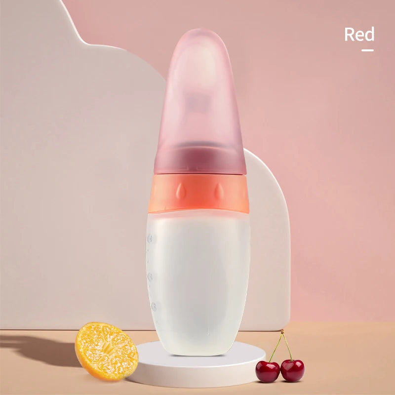 Silicone Baby Feeder with Dispensing Spoon