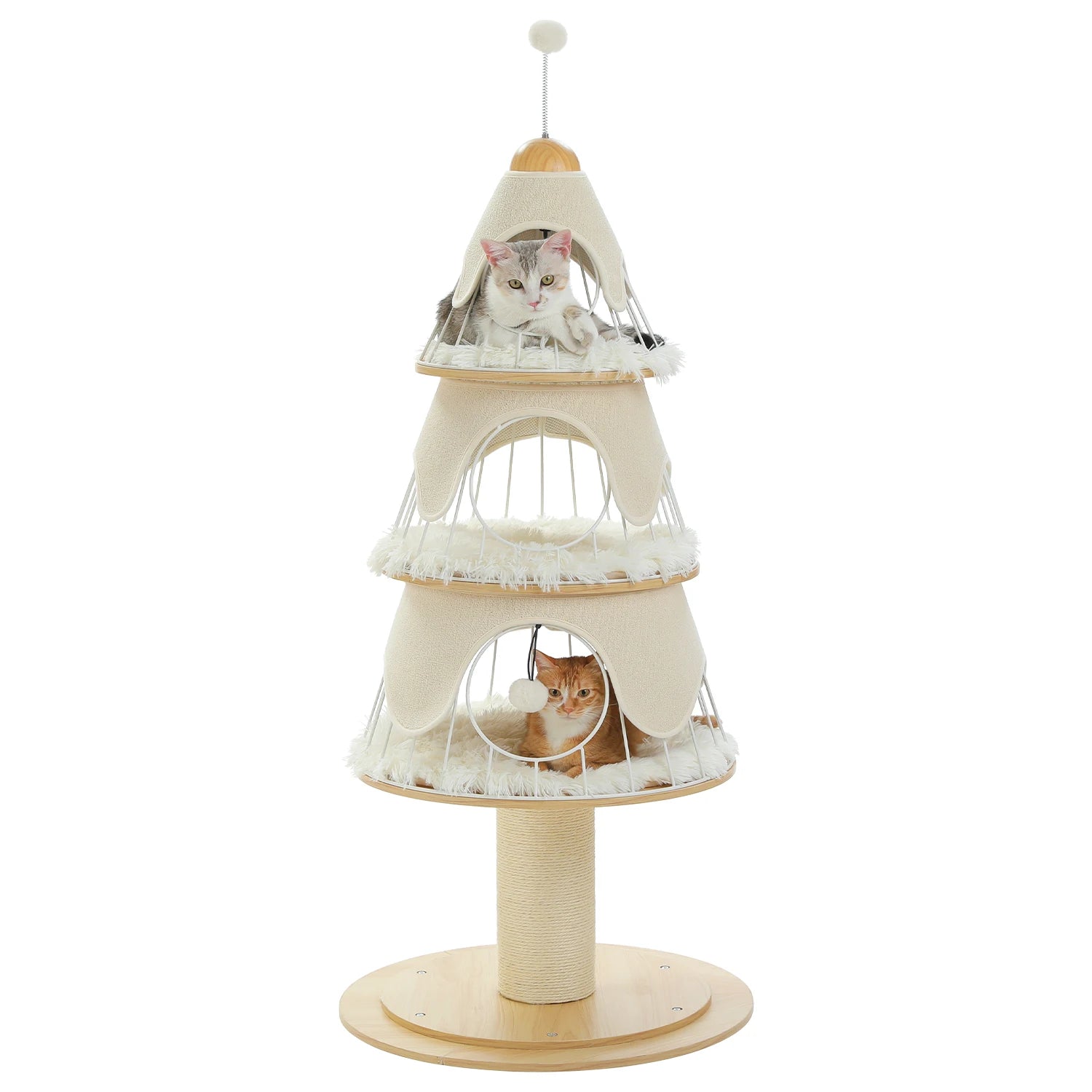Christmas Cat Tree – Multi-Level Tower with Condos & Scratching Posts