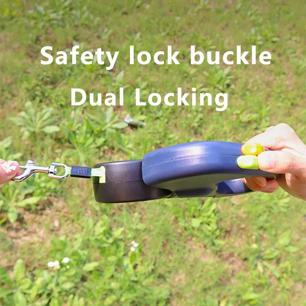 Retractable Dual ]Leash with LED Light