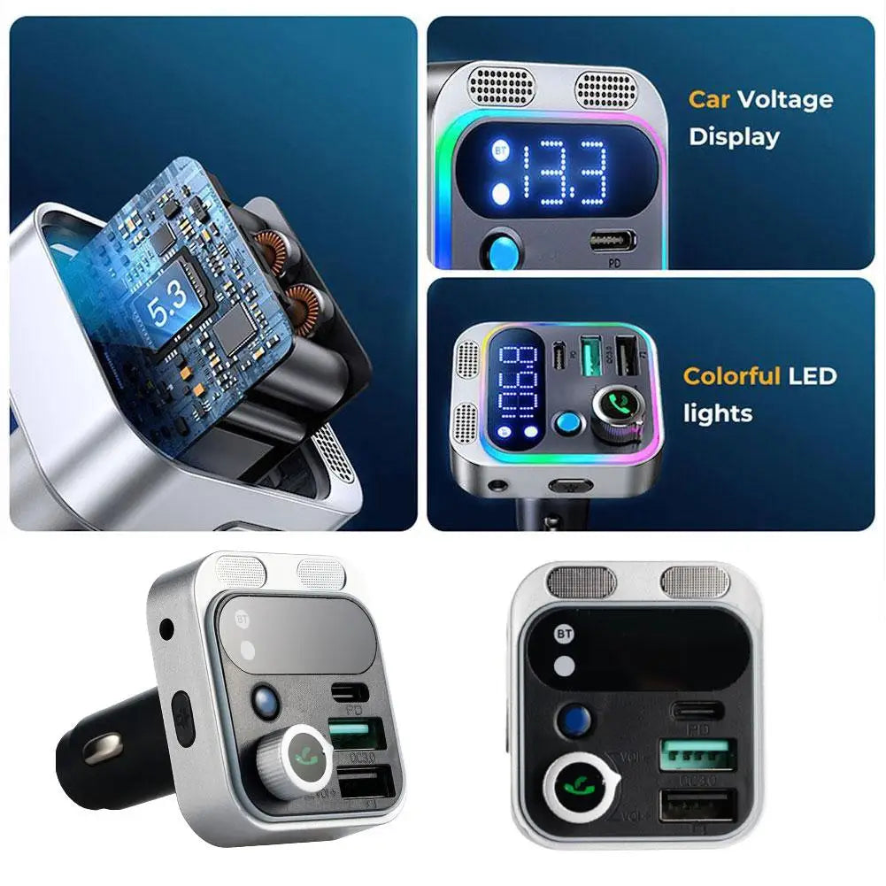 Bluetooth 5.0 FM Transmitter Car Adapter