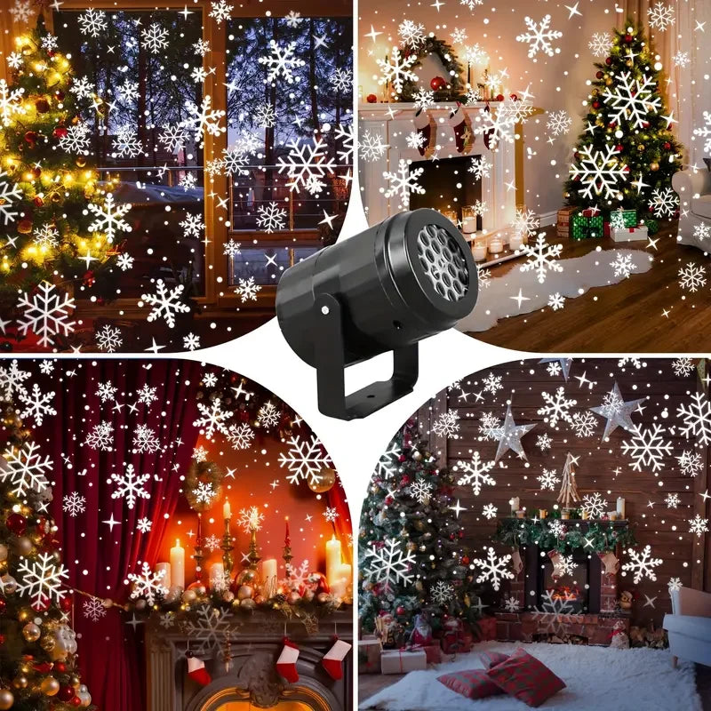 USB Snowflake Projector Light – Rotating LED Christmas & Party Decor