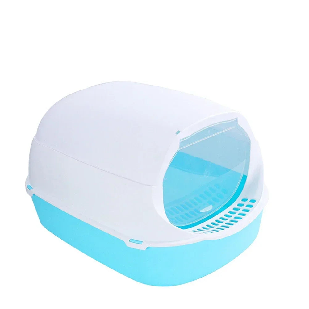 Semi-Enclosed Splashproof Kitty Litter Box