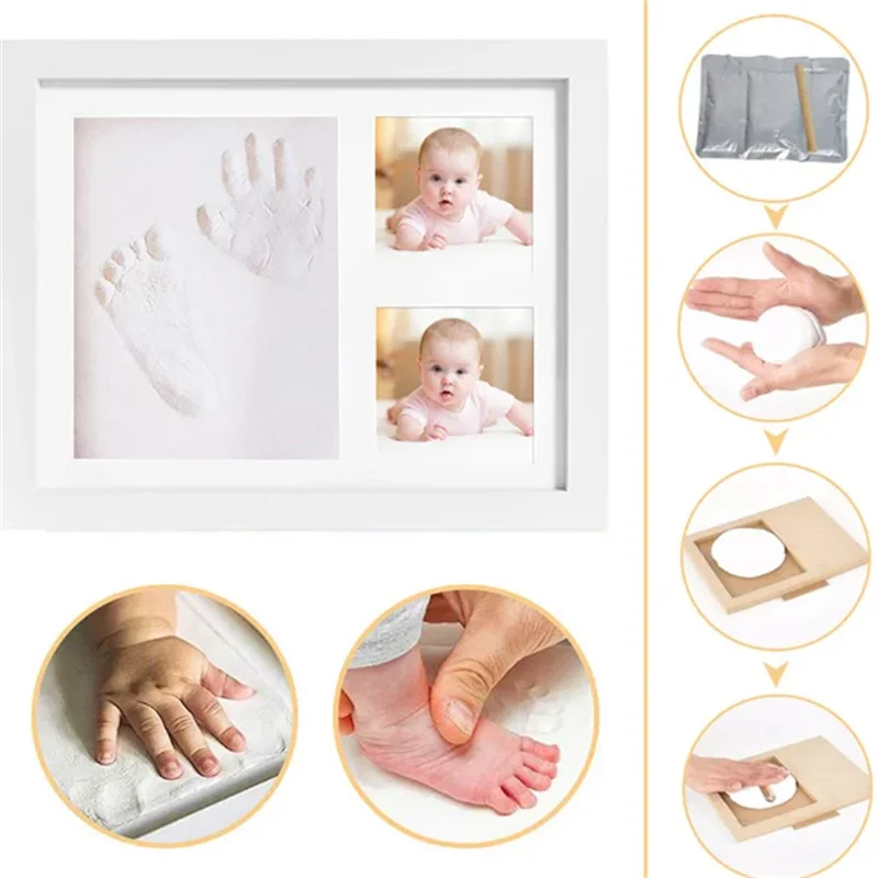Baby Hand & Footprint Clay Photo Frame