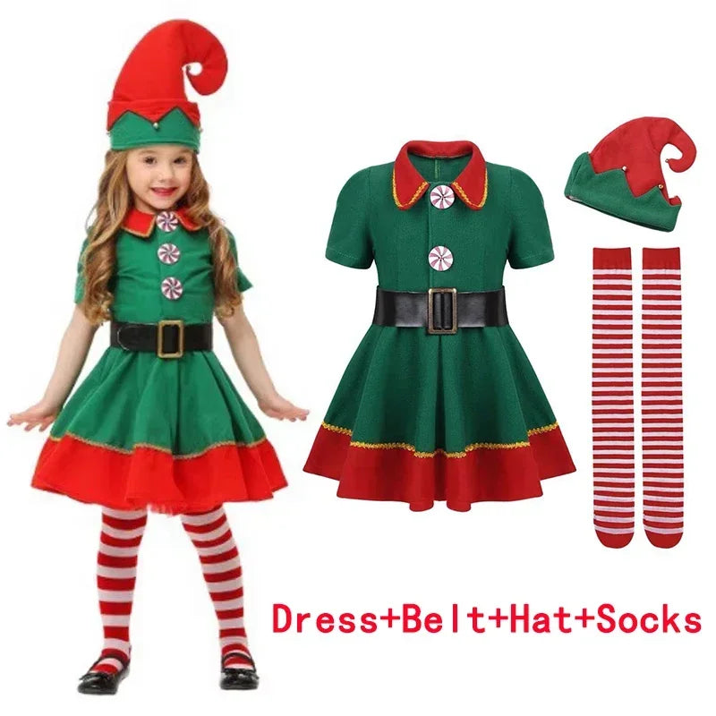 New Year Elf Costume for Girls