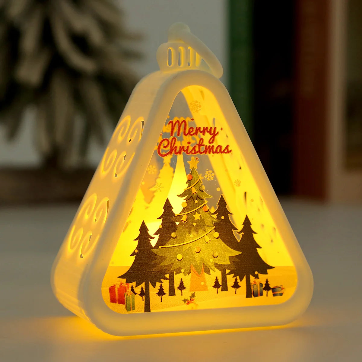 Christmas Night Light Ornaments – Glowing Tabletop & Window Decorations